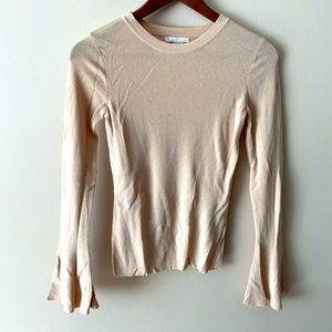 Knit bell sleeve top